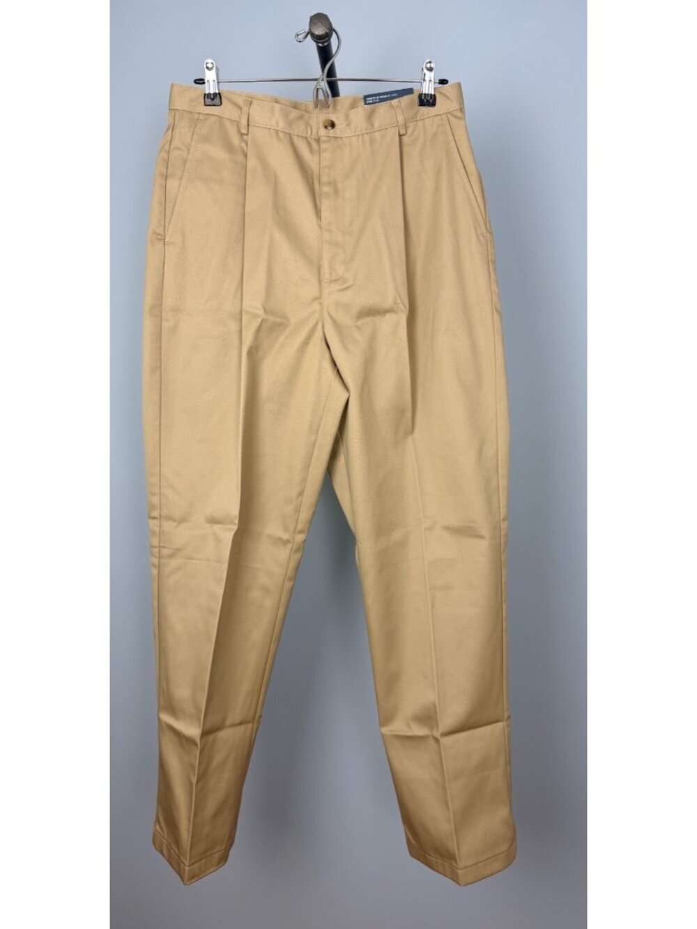NWT Lands End Womens Uniform Khaki Chino Pants Size 12 Pleated Front